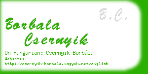 borbala csernyik business card
